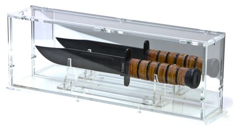Knife Display Case with Mirrored Back.